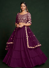 Privileged Looking Weeding Lehenga Choli in Purple Colour
